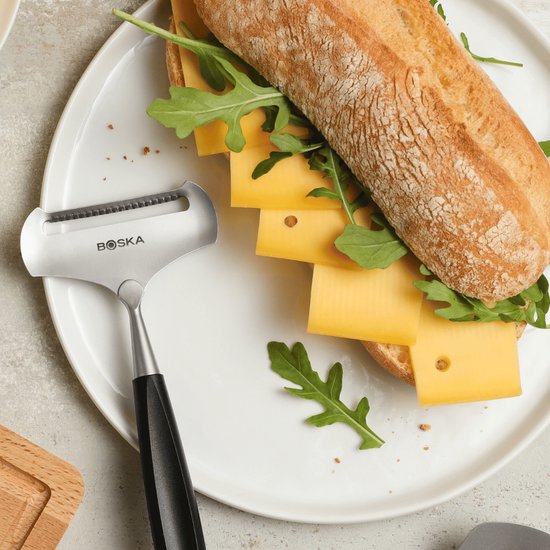 Boska Kaasschaaf Zacht Milano+ - Kaasschaaf voor jonge kaas - RVS - Vaatwasserbestendig – Kaasschaaf Zwart - Cadeautips - Keukengerei - Keuken accessoires - 10 jaar garantie