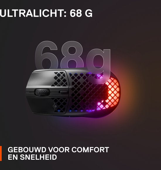 SteelSeries Aerox 3 2022 Edition Draadloze Gaming Muis - Zwart