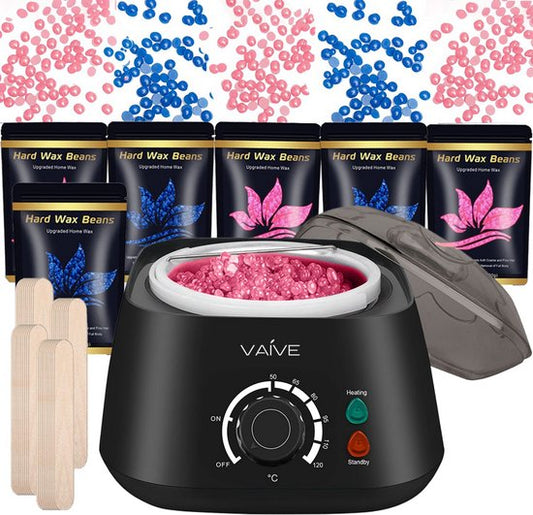 VAIVE Professionele Wax Apparaat - Wax Beans Verwarmer - Ontharing set - Heater - Inclusief Hard Wax Bonen en Spatels