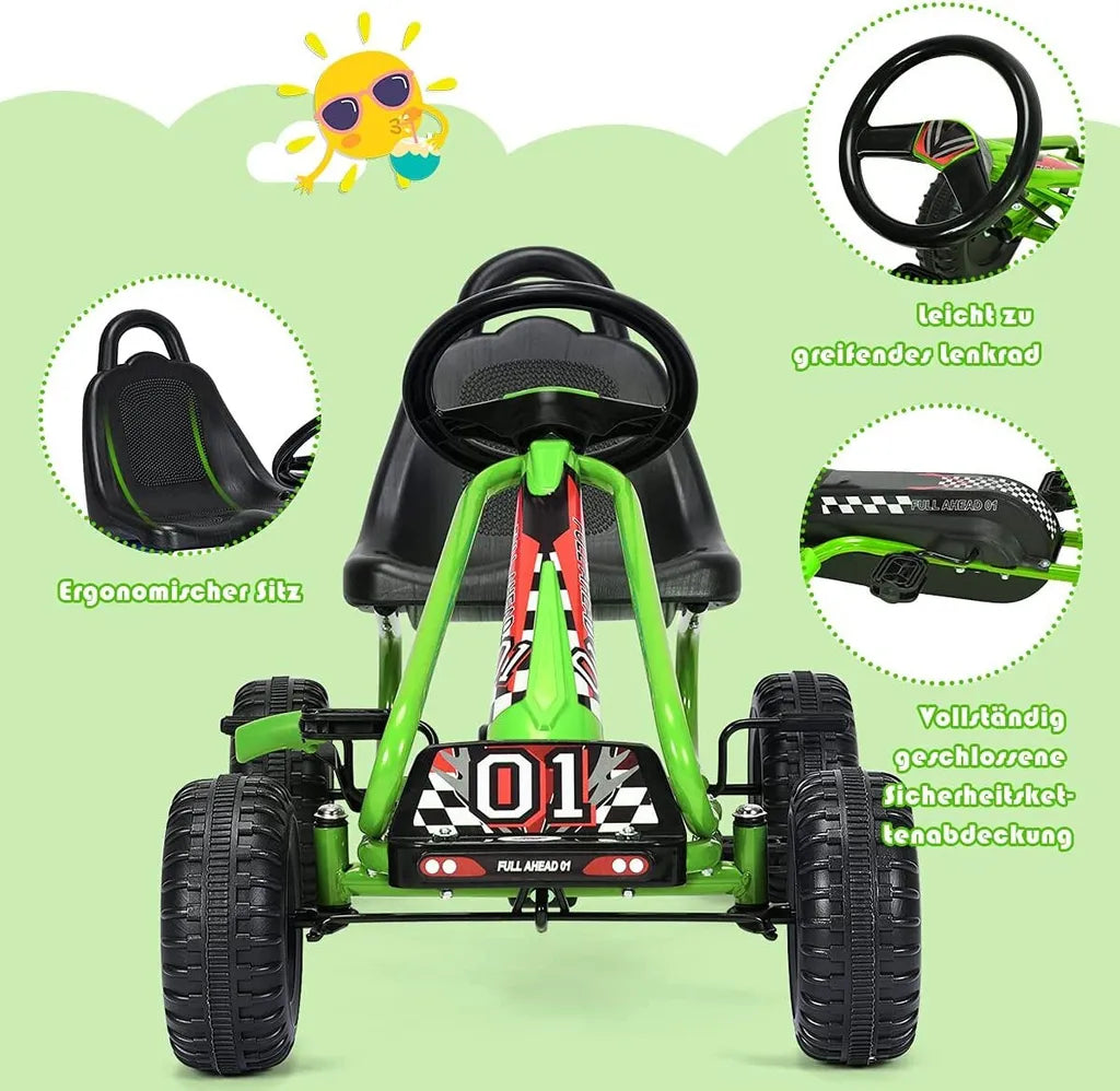 Coast Go Kart - Skelter - Max 30kg - Met Handrem - 3-6 jaar - groen