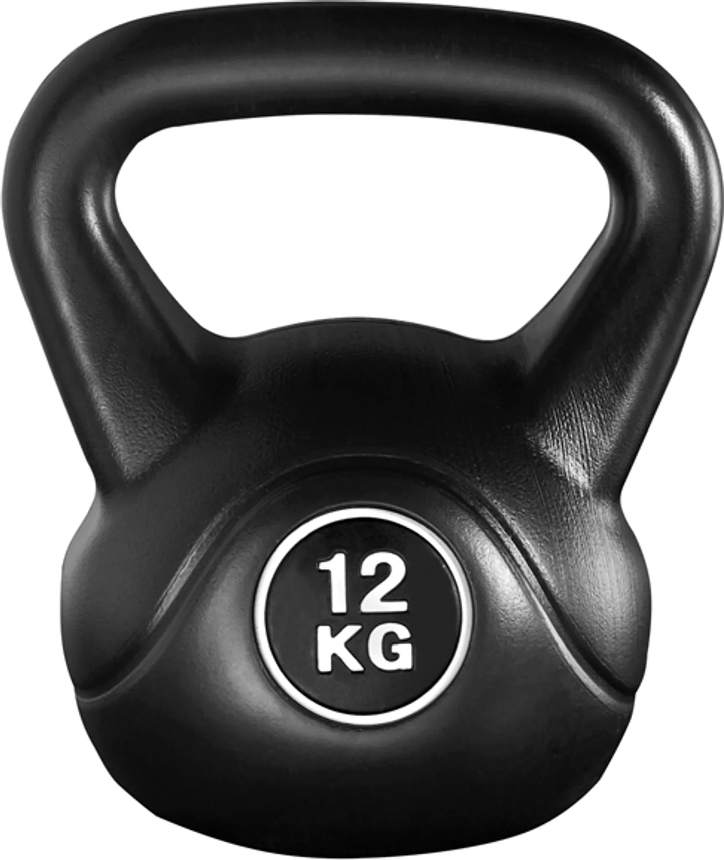 Yaheetech Kettlebell 12 kg – 26 x 22 x 30 cm – Voorzien Van Harde Kunststof Behuizing En Afgeronde Randen En Platte Basis – Voor Krachttraining En Thuisgebruik – Zwart Kunststof En Beton