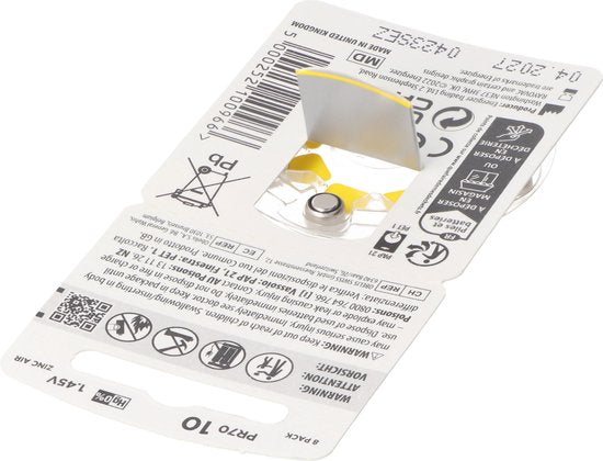 Rayovac Hoorbatterijen - 105 mAh - 1.45 V - 7.7x5.2mm - 8 Stuks