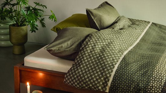 Beddinghouse Fera dekbedovertrek - Tweepersoons - 200 x 200/220 cm - Groen