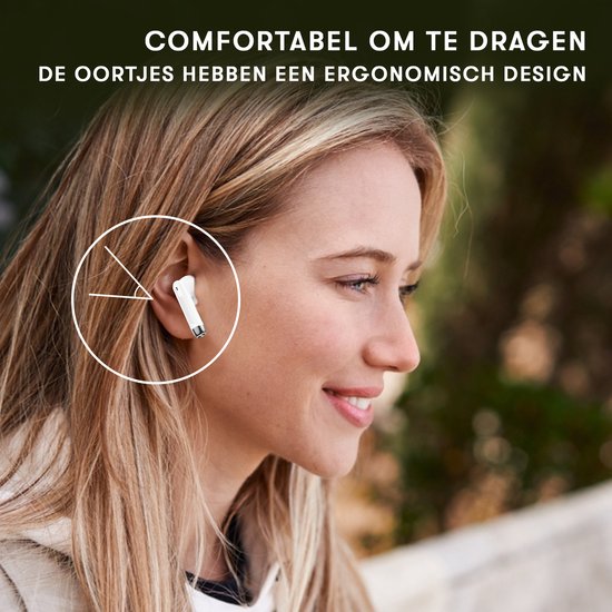 Draadloze Bluetooth Oordopjes – Sport & Daily Use – Compatibel met iOS & Android – Wit