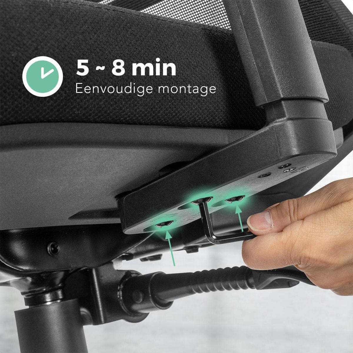 LifeGoods Ergonomische Bureaustoel - Office Chair - Verstelbaar - Volwassenen - Zwart
