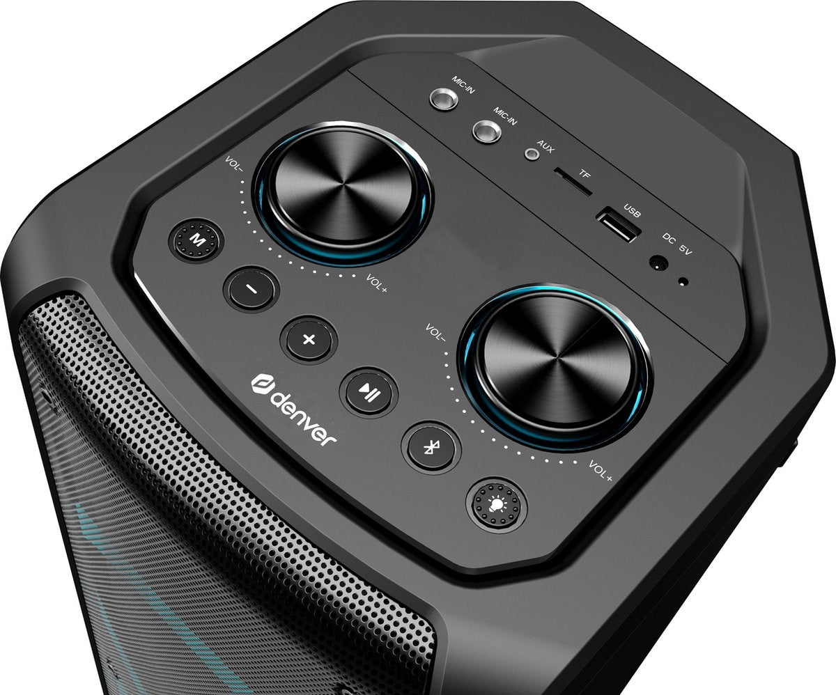 Denver Bluetooth Luidspreker Party Box Disco Verlichting BPS352 Zwart