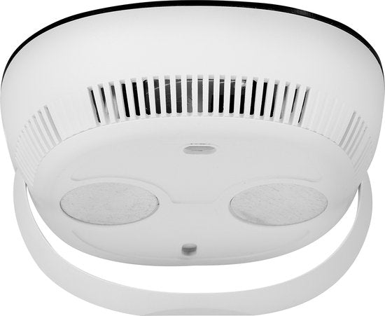 Smartwares FGA‑13950 Luchtkwaliteitsmeter – CO₂, Kooldioxide, Temperatuur & Vochtigheid Monitor – 10 Jaar Sensor & Batterij – LED Kleurindicatie, Ventilatie Alarm – Voor Huis, Kantoor, Slaapkamer, School, Gezond Binnenklimaat
