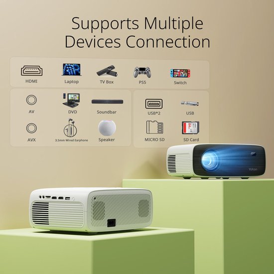 Yoton Y6 Projector met normale projectieafstand LED 1080p (1920x1080) Wit