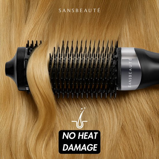 Sansbeauté® Wet-2-Dry Föhnborstel - Multistyler - Airstyler - Haarborstel - Krulborstel - Haarborstel - Stijlborstel - Warmteborstel - Volume en Krullen - Roterende Kabel
