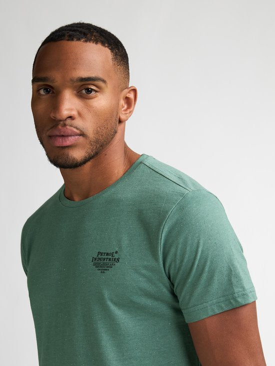 Petrol Industries - Heren Logo T-shirt Cosmos - Groen - Maat XXXL
