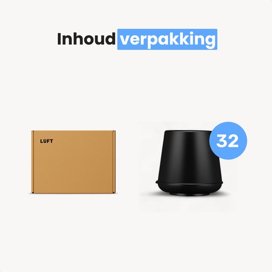 Stoelpoot beschermers - Sokken - Doppen - 32 stuks - 12-16mm - Met anti-kras vilt - Zwart - Luft