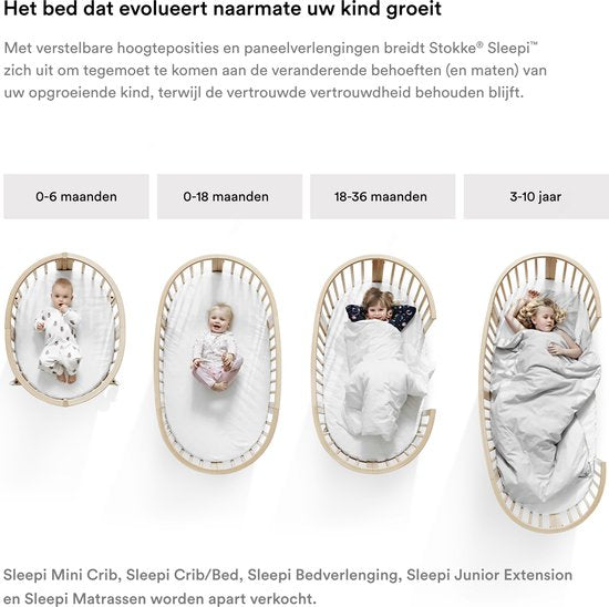 Stokke® Sleepi™ Juniorbed Hoeslaken - 165 cm. - White