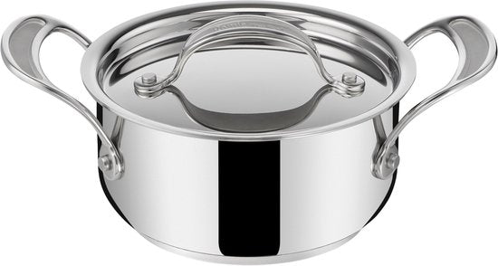 Jamie Oliver by Tefal Cook's Classic - Pannenset - 4-delig - Met Deksel - Inductie - RVS - Geschikt voor alle warmtebronnen