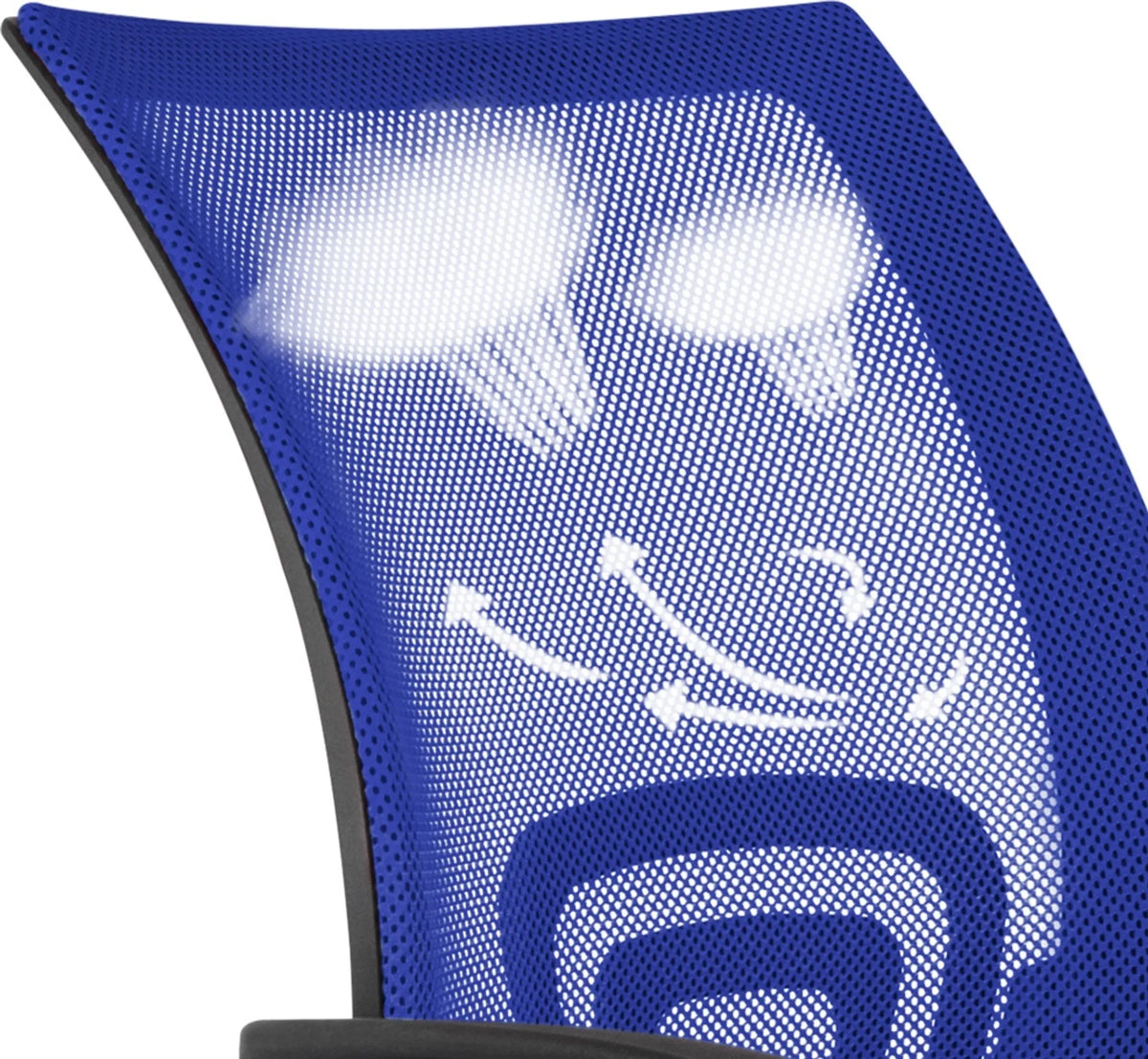 Yaheetech Bureaustoel Ergonomisch – Voorzien Van Ademende Meshstof En Schommelfunctie En Brede Zitting – Voor Kantoor En Studeerkamer – Blauw Nylon En Staal – 60,5 x 60 x 87-97 cm