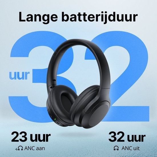 Unitone Focus Koptelefoon Draadloos - Active Noise Cancelling - Bluetooth - Over-ear - Geschikt voor Apple & Android