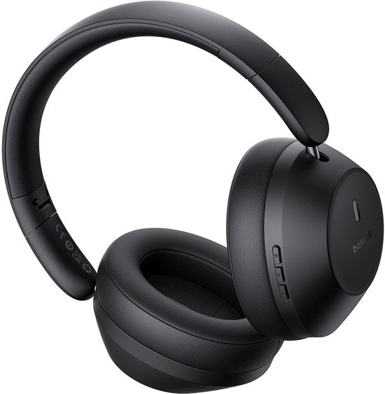 Baseus Bass 30 Max bluetooth koptelefoon,Hoofdtelefoon draadloos -Over-ear Koptelefoon-50 uur accuduur, Bluetooth 5.3 Zwart