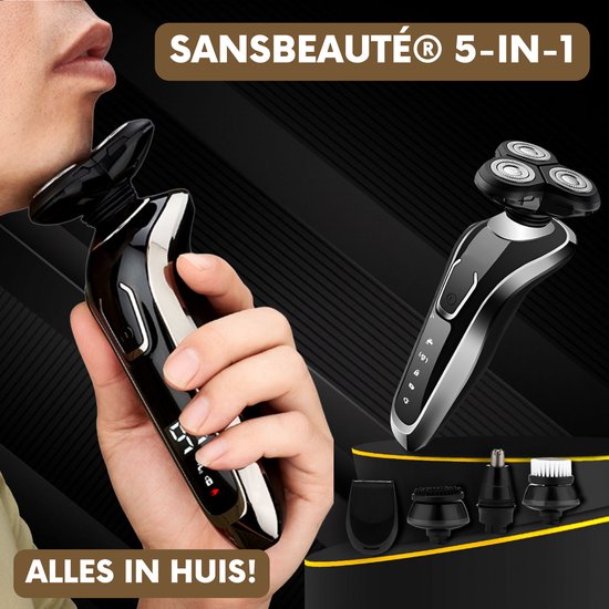 5-in-1 Elektrisch Scheerapparaat Mannen met Trimmer S1110 - Nat & Droog – Baardtrimmer - Tondeuse - Neustrimmer - 5 Opzetstukken - Electric Shaver - Waterproof