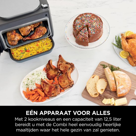 Ninja Combi 12-in-1 Multicooker, Oven en AirFryer - 12,5 Liter - Volledige Maaltijden in 15 minuten - SFP700EU