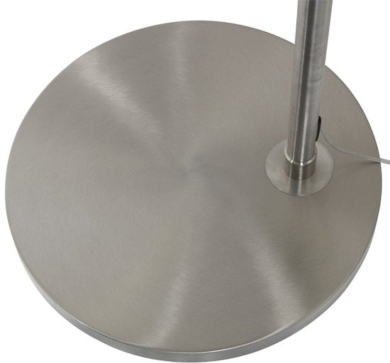 Vloerlampen Staal kleurige booglamp Sparkled Light 7268ST hoogte uitschuifbaar en kantelbaar Steinhauer