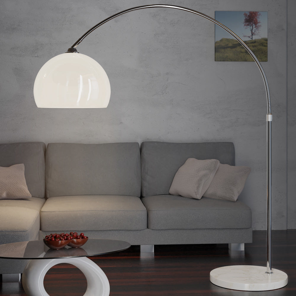 Monzana Staande booglamp 146-220cm verstelbaar met marmeren voet