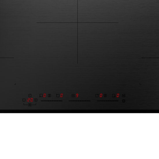Inventum IKI9035MAT matte inbouw inductiekookplaat 90 cm - 2-fase - 5 kookzones - 2x Bridgefunctie - Boost - Timer - Kinderslot - Facetrand voorzijde - Elektrische kookplaat 5 pits - Mat Zwart