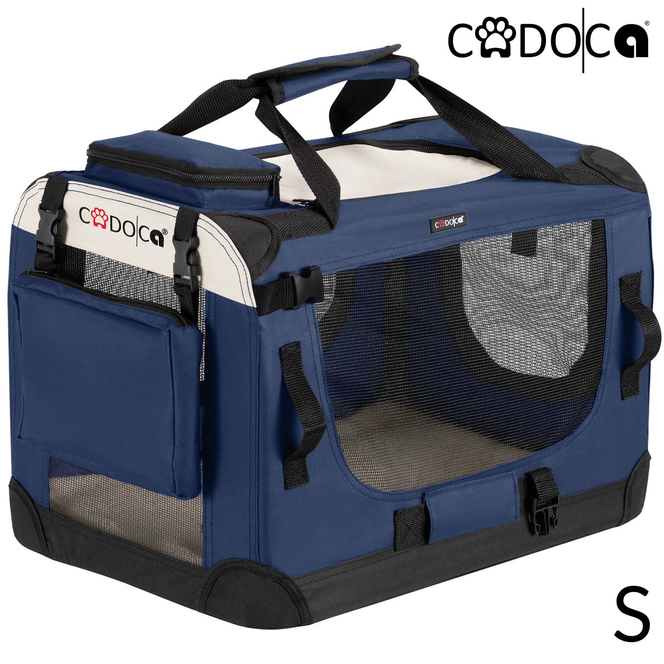Cadoca Honden & Katten Reisbench S - 51x35x36cm - Marine Blauw