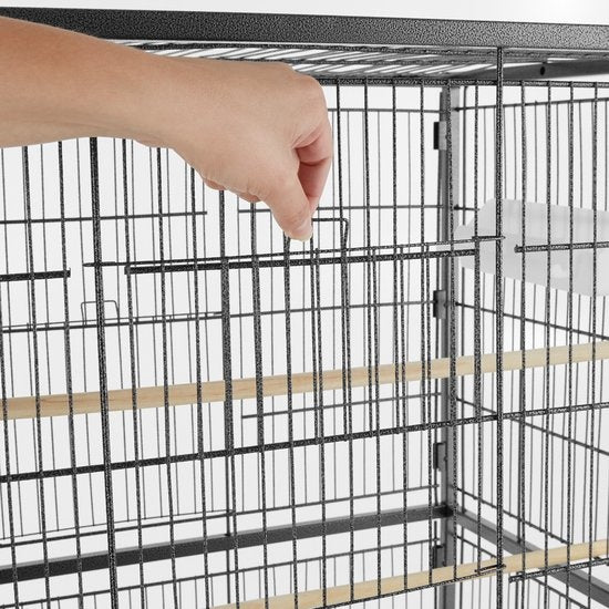 tectake® - Grote vogelkooi, volière 131cm hoog - 402287