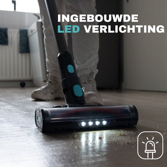 Achaté Draadloze stofzuiger – 4 Opzetstukken – 300W – 25,9V – 2,5 kg – Zwart