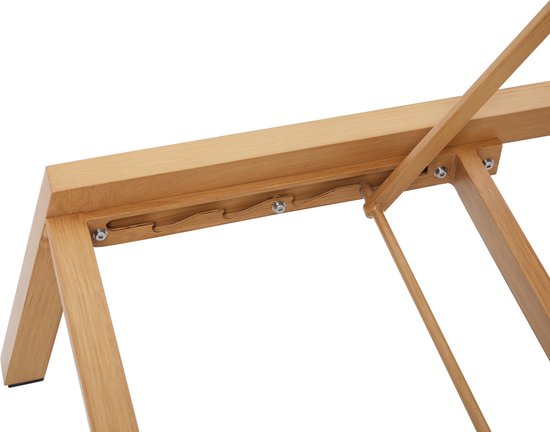 AXI Logan Ligbed Houtlook/antraciet – Gepoedercoat aluminium frame – Rugleuning met 5 standen - Textileen liggedeelte - 193x70cm