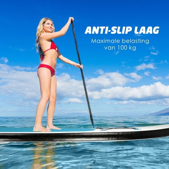 Dunlop Opblaasbaar Sup Board met Accessoires - Blauw/Wit - 305 x 71 x 10 cm