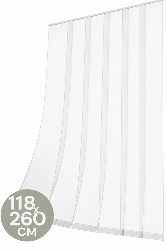 O'DADDY® Vliegengordijn Lamellenhor - 118x260 cm - Deurgordijn - Hordeur - Aanpasbaar Ontwerp - Glasvezel - Deurhor Wit