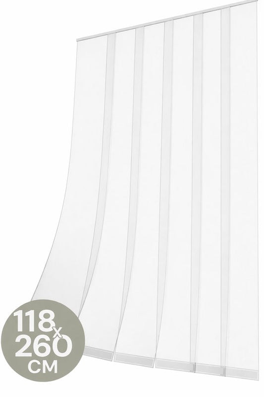 O'DADDY® Vliegengordijn Lamellenhor - 118x260 cm - Deurgordijn - Hordeur - Aanpasbaar Ontwerp - Glasvezel - Deurhor Wit