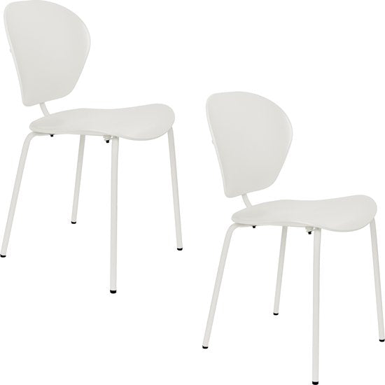 Zuiver The Ocean Chair Eetkamerstoelen Coconut Milk - Set van 2