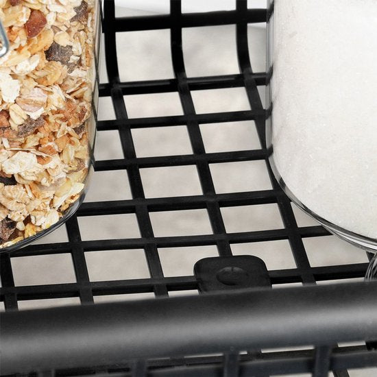 Excellent Houseware Keukentrolley Zwart - 4 Laags Opbergsysteem - 46,5 x 26 x 80 cm