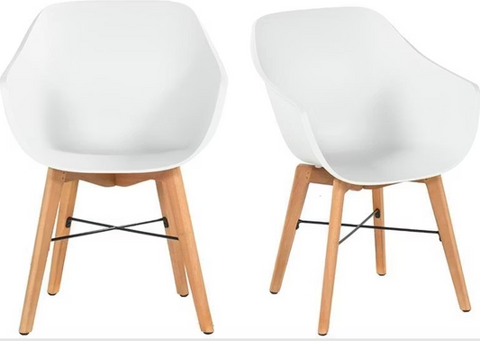 2x Hartman Iris Stoel | Natural White
