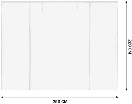 VONROC Zijwanden Set - 6x3M – 6 stuks - Voor 2 x Premium Partytent PT501XX | Wit