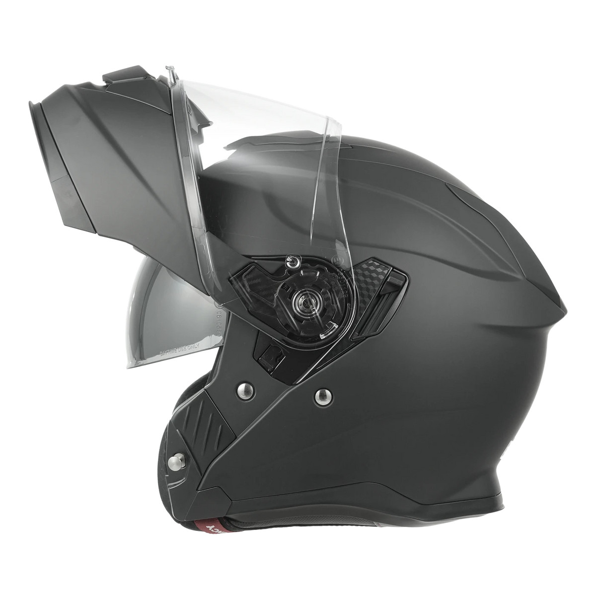 MY Flip-Up Systeemmotorhelm – ECE 22.06 Gecertificeerd – Maat M – Matzwart en Zilver – ABS