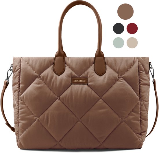 Mommsy Luiertas - Waterafstotend met thermisch flesvak - 53 x 33 x 14 cm - Zwart
