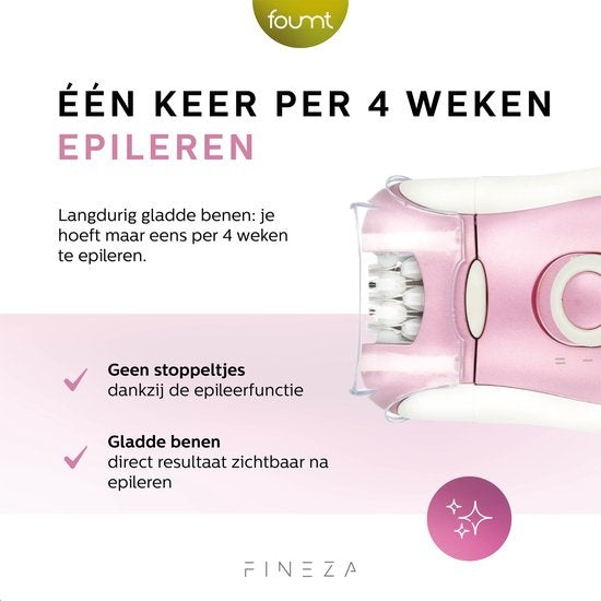 Fineza Epileerapparaat Dames - Ladyshave voor vrouwen - Epilator - Roze