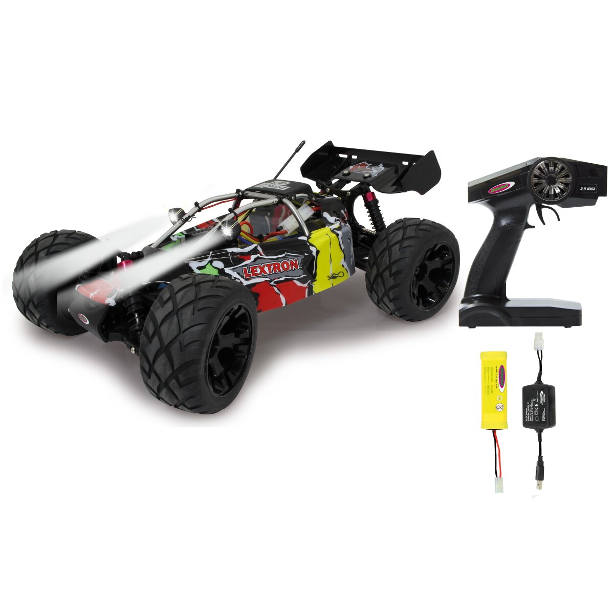 Jamara Lextron Desertbuggy 4WD – 1:10 – 35 km/u – Grijs – Met LED en NiMh accu