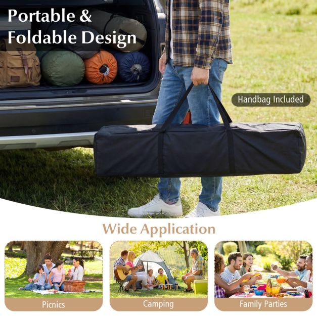 Coast Pop-up Paviljoen 394 x 394 x 277 cm - Gaaszijpanelen - Dubbel Dak - Draagtas - Beige