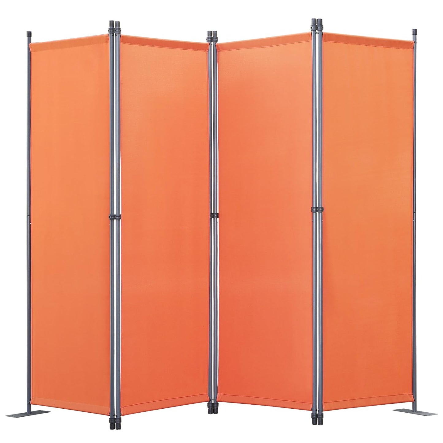Angel Living PA3704 - Privacy scherm en ruimte verdeler - 4 panelen - Staal en polyester - Oranje