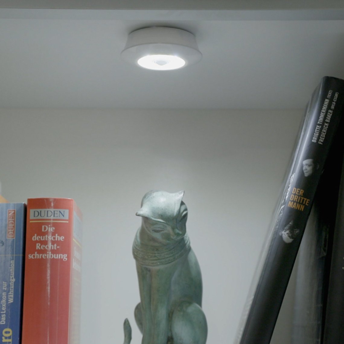 HandyLUX LED Plafond- en Wandlamp Set - Draadloze Montage - Bewegingssensor - 120 Lumen Helderheid - 4 Stuks