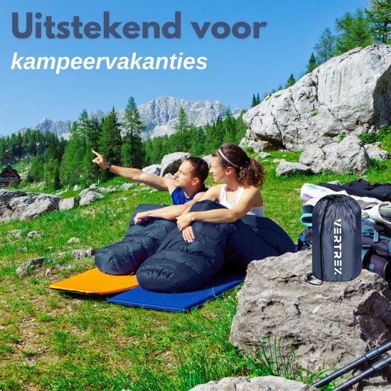 Vertrex Tri-Season Adventure Mummy Slaapzak - Slaapzakken Volwassenen - Kamperen - Blauw