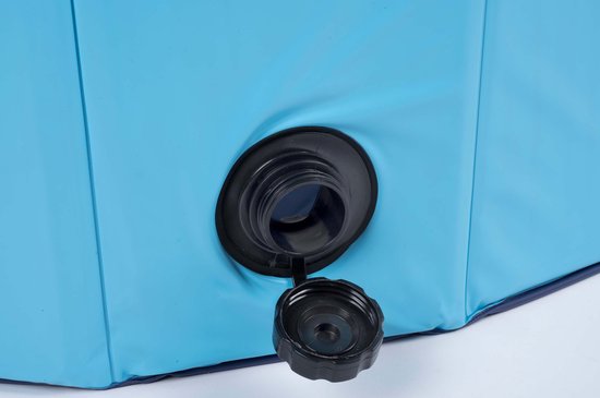 maxxpro Hondenzwembad - 160 x 30 CM - Grote Hondenrassen - Opvouwbaar Honden Bad - Anti-Slip Bodem - met Leegloopventiel - Blauw