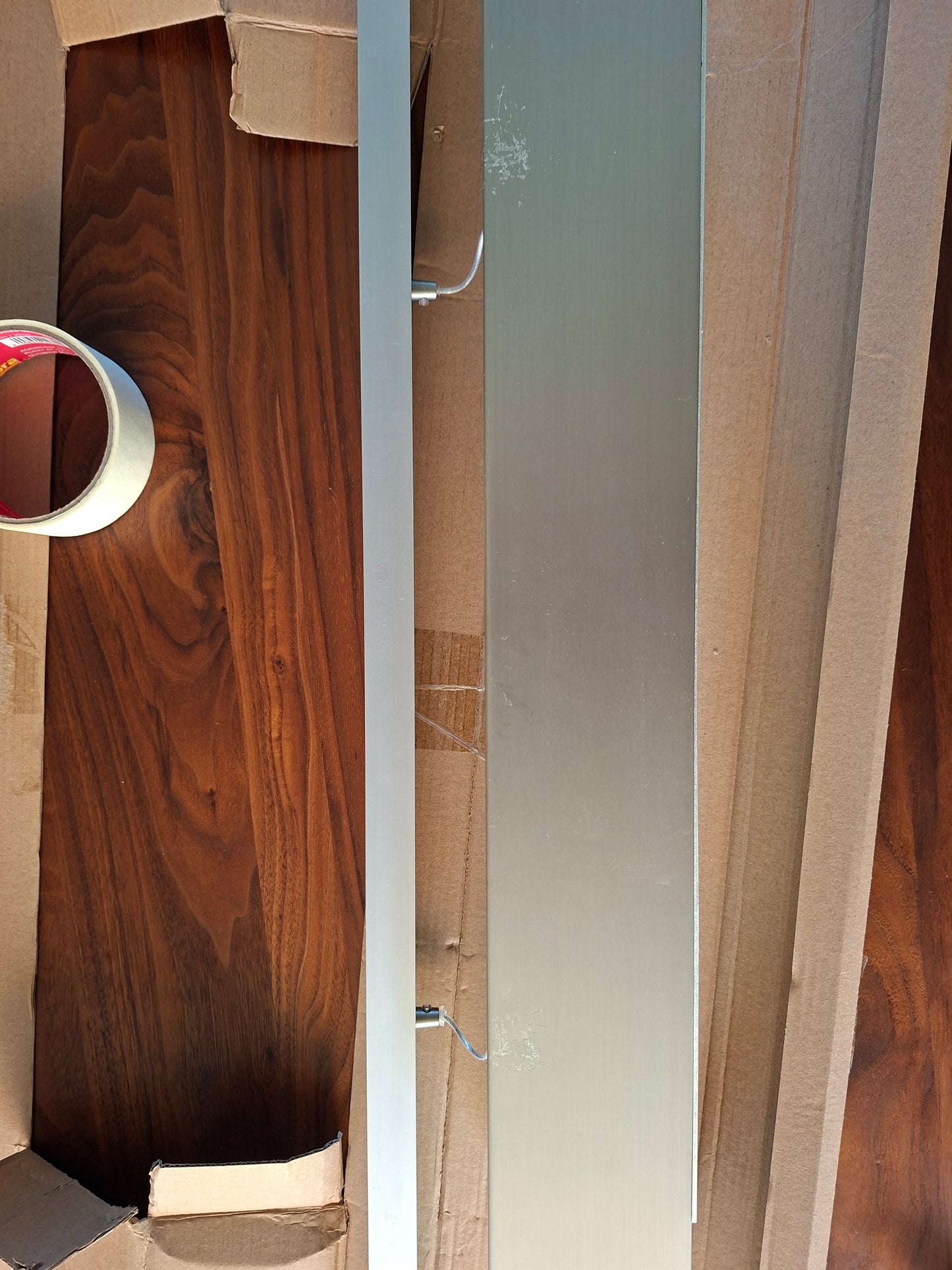 Hanglamp Bande 3994ST staal LED hanglamp met cable lift 114cm breed - Steinhauer, modern ontwerp, hoogte instelbaar, geïntegreerde LED verlichting, dimbaar licht