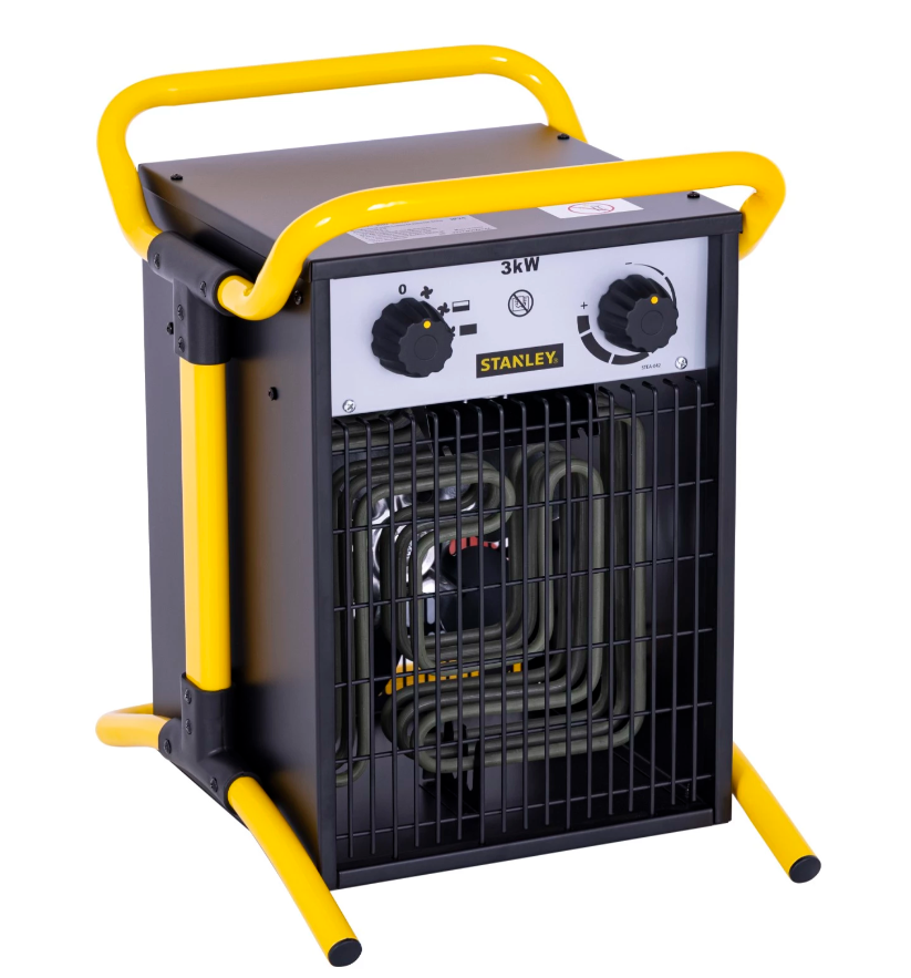 Stanley Werkplaatskachel 3000 W - 45 x 30 x 20 cm - krachtig en compact