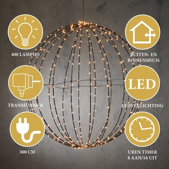 Giftsome Lichtbol Kerstverlichting LED - Lichtbal Ø 60 CM - Kerstverlichting Buiten en Binnen