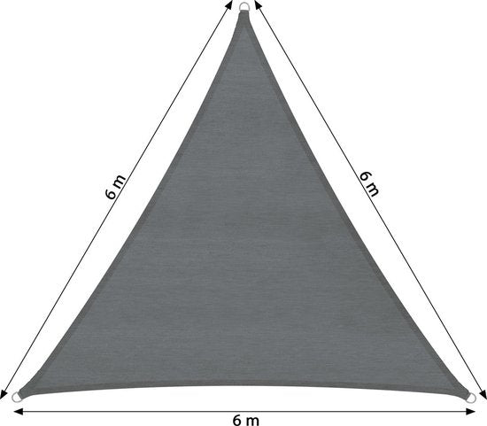 tectake - Driehoekig zonneluifel van polyethyleen, variant 2 600 x 600 x 600 cm SKU: 403891