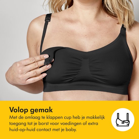 Medela Keep Cool bh - Naadloze voedingsbh - Zwangerschapsbh met 2 ademende zones - Soft Touchmateriaal - Wit - Maat XXL